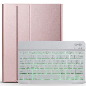 Custodia con Tastiera Wireless Retroilluminata in Pelle PU per <span class=keywords><strong>Tablet</strong></span> Samsung <span class=keywords><strong>Galaxy</strong></span> Tab S8 <span class=keywords><strong>S7</strong></span> T870 T730 - Product Image 5