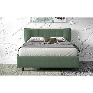Lit double HUG avec rangement en tissu vert sauge - Product Image 1