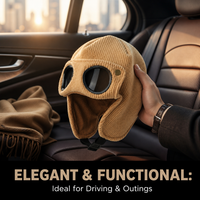 Chapeau d'aviateur tricoté chaud pour enfants avec logo personnalisé, cache-oreilles et lunettes, coupe-vent, pour l'extérieur