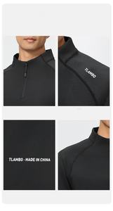 Vente en gros grande taille demi-zip col montant Sports de plein air séchage rapide exercice course sweat-shirt vestes - Product Image 5