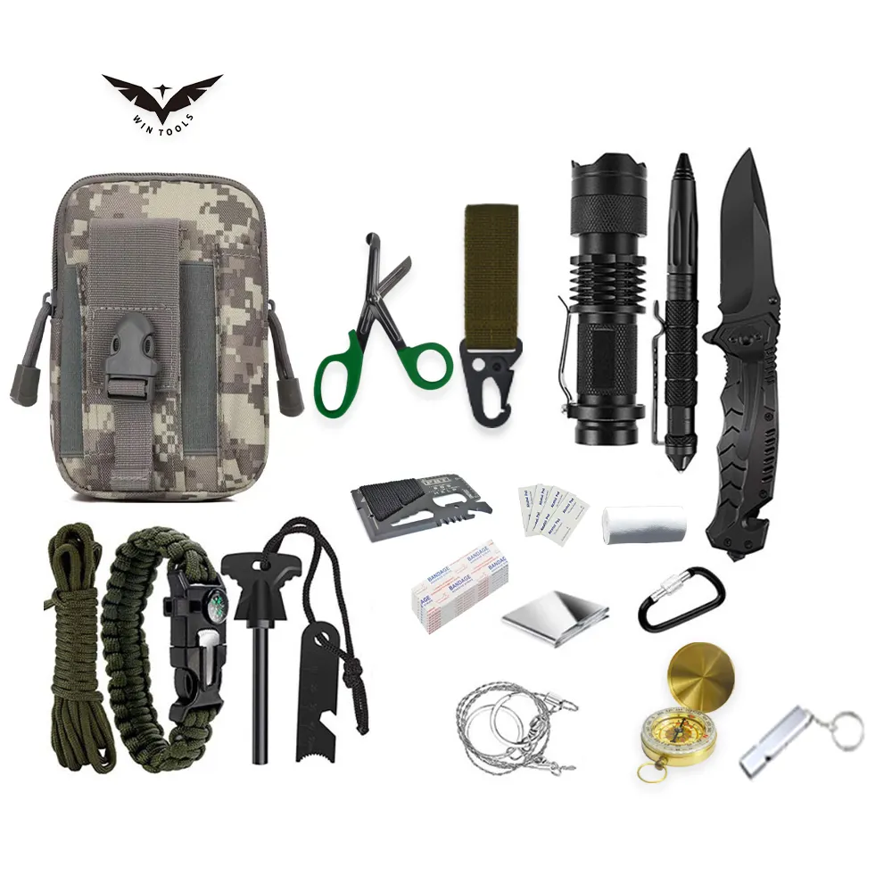 Personal Tactical first aid survival molle pouch emergency preparedness survival gadgets kit for hiking travelling