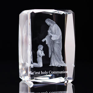 Factory Direct 3D Laser Engraved Crystal Ball Wood LED Base with Angel Cross Theme <strong>First</strong> <strong>Holy</strong> <strong>Communion</strong> Children's <strong>Gift</strong> - Product Image 2