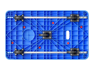 MILLMISS desain baru tanpa suara 110*65cm 300kg beban plastik lipat/nilon tugas berat truk troli - Product Image 4