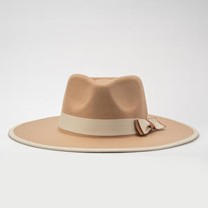 Sombrero de Ala Ancha Plana de Lana Tweed con Corona Retro de Moda para Mujer Estilo Europeo-Americano, Ideal para Envíos, Aire Libre y Playa - Product Image 3