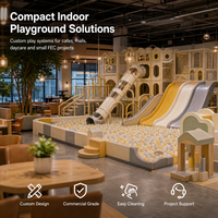 Equipo de Entretenimiento Interior, Diseño Personalizado en Tono Madera, Tobogán de Tubo, Túnel para Gatear, Piscina de Pelotas, Certificación CE ASTM EN1176, Proyecto Preescolar