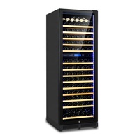Réfrigérateur à vin, armoire de 168 bouteilles de vin, réfrigérateur, deux zones de tempérament