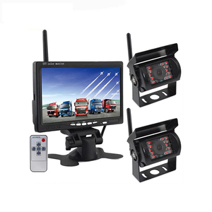 24V 7inch không dây TFT LCD Monitor với Dual chiếu hậu đảo ngược <span class=keywords><strong>Camera</strong></span> <span class=keywords><strong>Camera</strong></span> không dây <span class=keywords><strong>Kit</strong></span> cho xe tải <span class=keywords><strong>Caravan</strong></span> xe buýt - Product Image 1