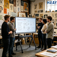 Écran tactile infrarouge tout-en-un 4K HRAY 55 pouces sans pilote pour bureau, salle de conférence, enseignement - Fabricant OEM/ODM
