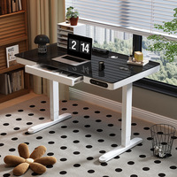 Yazhi Bureau de Travail Intelligent Électrique Réglable, Style Design Moderne pour Maison et Étude, avec Pieds de Table E-Sport