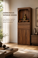 Nouvelle armoire d'autel autoportante de style chinois pour usage extérieur, sculptée à la main, pour la prière à domicile, table d'encens Guanyin, offrande de richesse