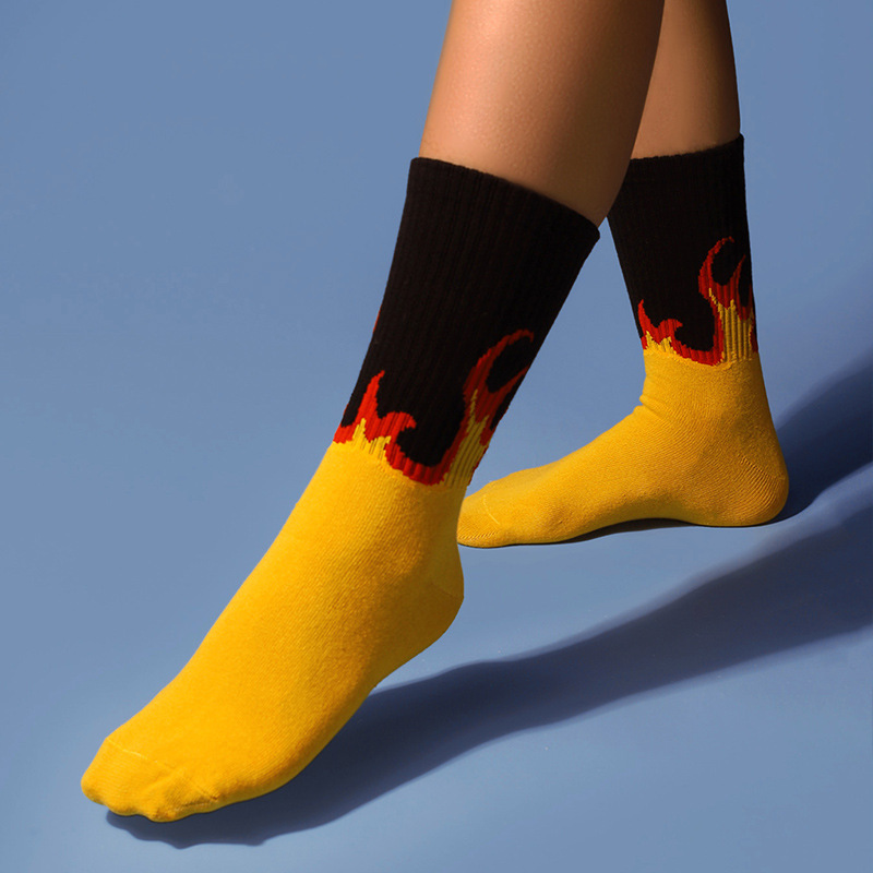 OEM Brand Custom Logo Socks Color Matching Design Men Women Crew Sport Cotton Socks Unisex