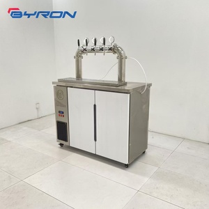 Máquina dispensadora de cerveza de 4 grifos con nevera para barriles y columna de cerveza en forma de U, enfriador comercial de bebidas para pub, cervecería y hostelería. - Product Image 3