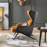 Fournisseur chinois Salon Fauteuil Armature En Métal de Fer Orange Hôtel Cuir Couvre