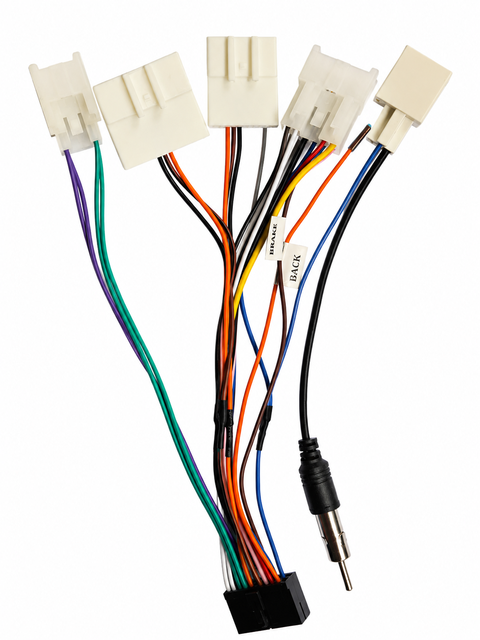 Android Navigation Power Wiring Harness Compatible With Toyota Universal Head Unit With Antenna Adapter for Car Stereo Radio