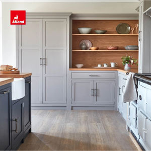 AllandCabinet Custom Luxury America Enmarcado Panel empotrado Diseño de gabinete de cocina con Isla Gabinete de almacenamiento Encimera de madera - Product Image 6
