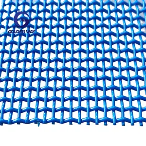 Well-make And Low Price Plain Weave Polyester Mesh Belt Blue And White Square Hole For Tea Leaves Dryer