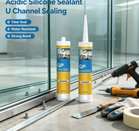 Colle silicone acide GP de qualité industrielle, étanche, pour le jointement des coins de portes et fenêtres en aluminium, travaux de construction et d'étanchéité