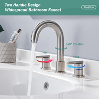 Grand bec 3 trous robinet de baignoire douche à main salle de bain cascade haute pression avec drain pop-up