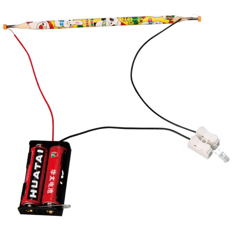 Le crayon conduit l'électricité