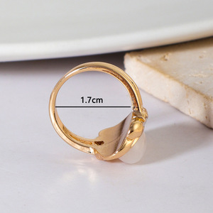 <span class=keywords><strong>Bague</strong></span> géométrique en alliage incrustée de pierres précieuses multicolores, design original, pour femmes, style européen et américain, bijoux à la mode - Product Image 3
