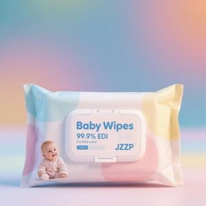 Lingettes nettoyantes pour bébé 99,9% <span class=keywords><strong>d</strong></span>'eau pure, écologiques, vente en gros, lingettes humides pour bébé, peau sensible - Product Image 1