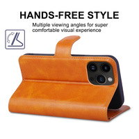 Étui portefeuille en cuir pour iPhone 15, étui de téléphone en cuir, portefeuille en cuir Floveme Business, étui de téléphone en cuir PU pour iPhone 15
