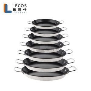 LECOS Fabrication Chine Poêle à frire à <span class=keywords><strong>induction</strong></span> <span class=keywords><strong>pour</strong></span> la restauration, antiadhésive, grande poêle, cuisine espagnole, acier inoxydable, poêle à <span class=keywords><strong>paella</strong></span> <span class=keywords><strong>pour</strong></span> fruits de mer - Product Image 4