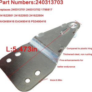 Soporte de bisagra para refrigerador Electrolux 240313703, acero inoxidable, gran compatibilidad, uso doméstico - Product Image 4