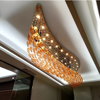 Lampes d'ingénierie personnalisées, lustres de table en sable, éclairage LED en fer de taille moyenne pour bureaux de vente et halls d'hôtels