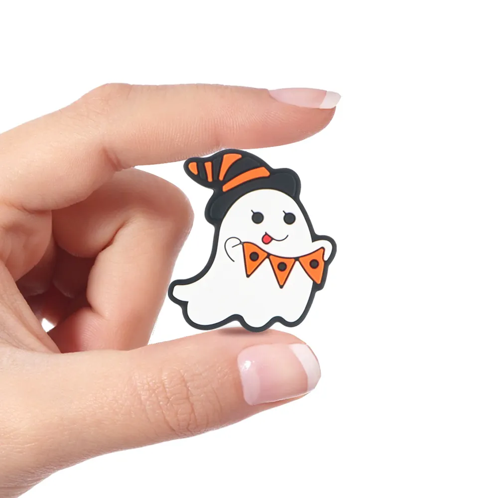 Kovict jual cepat lucu bentuk Halloween tumbuh gigi bayi Diy dot klip kustom jimat silikon manik fokus untuk membuat pena