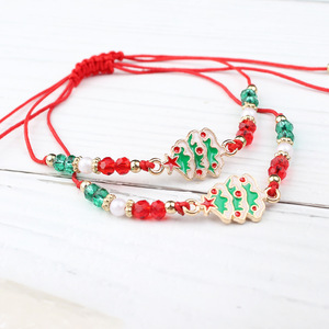 Pulsera de Cuentas de Cristal con Campanas de Santa Claus de Aleación Multicolor, Nueva en Europa y Estados Unidos, Regalo de Navidad para Novias - Product Image 4