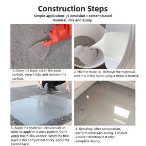 Peinture imperméable polymère Oakhouse JS, revêtement bicomposant pour toits en <span class=keywords><strong>ciment</strong></span>, réparation des fuites de salle de bain et de cuisine - Écologique et durable - Product Image 6