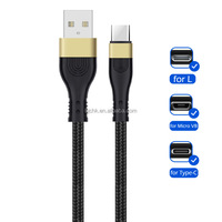 Câble USB Type-C en nylon bleu 6A à charge rapide pour téléphones