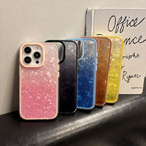 <span class=keywords><strong>Coque</strong></span> de téléphone 3 en 1 en <span class=keywords><strong>marbre</strong></span> dégradé pour <span class=keywords><strong>iPhone</strong></span> 16 Pro Max PC TPU antichoc <span class=keywords><strong>11</strong></span> 12 14 15 16 Plus Luxury Shell Pattern Cover - Product Image 1