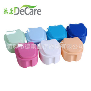 Estuche para Dentaduras Postizas de Plástico DeCare, en Forma de Manzana, con Malla para Colgar, Almacenamiento de Prótesis Dentales - Product Image 2