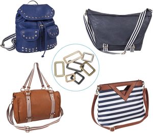 Hebillas rectangulares metálicas de aleación de zinc, ajustadores deslizantes para correas y cintas. - Product Image 5