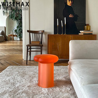 WISEMAX FURNITURE Table basse en résine minimaliste moderne, table d'appoint pour salon, hôtel, café, villa