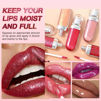 Gloss à lèvres liquide brillant nacré, imperméable, longue durée, anti-adhésif, style mignon, base transparente, boîte personnalisable, vente chaude