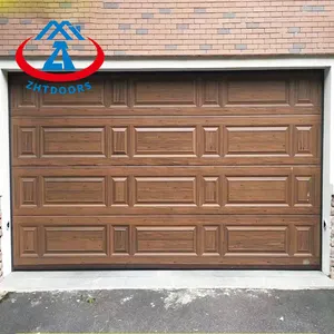 ZHTDOORS High Quality Security Double Garage Door Automatic Garage Door Sliding Guangzhou Garage Door