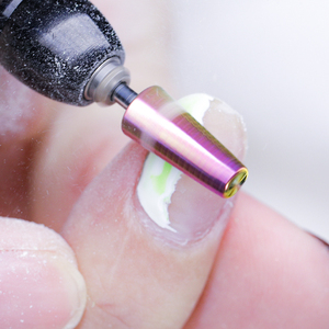 Đầu mài móng tay chất lượng cao bán buôn màu tím, thép vonfram, đầu mài móng tay tùy chỉnh logo, đầu mài móng tay cắt chéo, đầu mài móng tay dạng xoáy lửa cacbua - Product Image 2