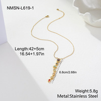 Bijoux de mode MYNECK, collier avec pendentif en chaîne à maillons en acier inoxydable plaqué or 18 carats, résistant au ternissement, accessoires pour robe de soirée, femmes
