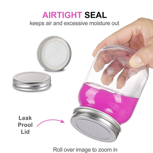 Jam Candy Pickling Canning Storage Cookie Glass <strong>Mason</strong> <strong>Jar</strong> <strong>32</strong> <strong>oz</strong> <strong>Wholesale</strong> Clear Round Wide Mouth With Metal Lid - Product Image 3