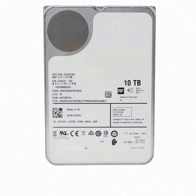 Top Selling Compellent 10TB HDD SAS 7.2k 3.5" 12G Hard Drive XGYWN
