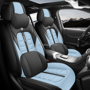 Housses de siège de voiture universelles en cuir pour 5 places, ensemble complet, compatibles avec les airbags, durables, imperméables, adaptées à Citroën <span class=keywords><strong>C3</strong></span> C4 C Elysee <span class=keywords><strong>Aircross</strong></span> - Product Image 3