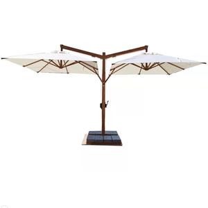 Sombrilla de jardín con dosel doble de aluminio de 10 pies, sombrilla de dos cabezas, sombrilla de patio, sombrilla de playa Doble - Product Image 1