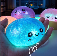 RXS Glow in the Dark Steamer Bun Squishy Luminous Maltose Squeeze Toy Stress Relief Slow Rising Bun Promotional Gift Party 38