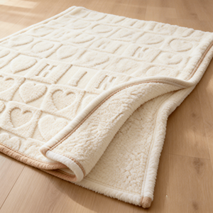 Plaid en tricot de luxe ultra doux de haute qualité, couleur beige, 100% polyester, écologique, chaud, pour un usage quotidien à la maison - Product Image 1