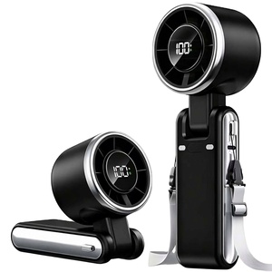 2026 Multi-Functional Handheld 3-In-1 Foldable Neck <b>Desk</b> Fan, Rechargeable Turbo Fan With 180° <b>Rotation</b> - Product Image 1