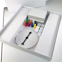 Échantillon Gratuit - Nouveau Jeu de Société Géant Écologique en Papier avec Dés et Jetons Décoratifs pour Fêtes, Boîte Cadeau Incluse - Personnalisable