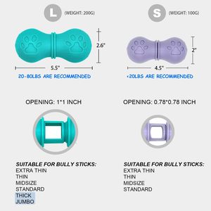 <strong>Bully</strong> <strong>Stick</strong> Holder <strong>for</strong> <strong>Dogs</strong> Lightweight &amp; Portable Chew Holder Prevent Choking Safety Device (Green Large) - Product Image 4